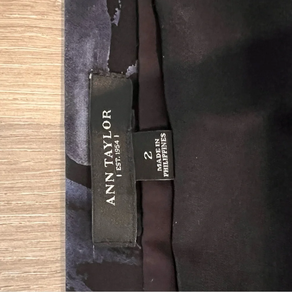 Ann Taylor Black and Blue/ teal Pencil Skirt